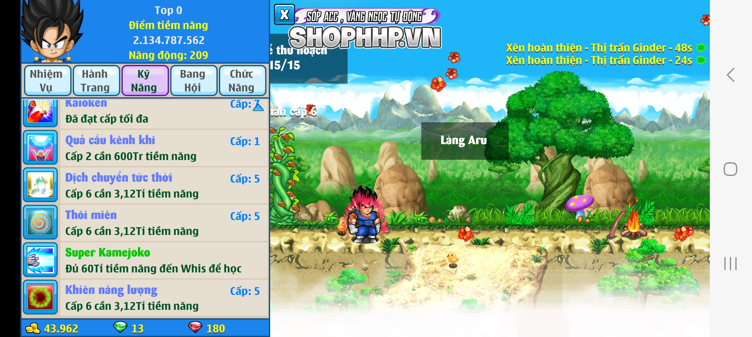 Nick Ngọc Rồng Online VIP giá rẻ, NickDaoquan.Vn, Shop Nick Ngọc Rồng