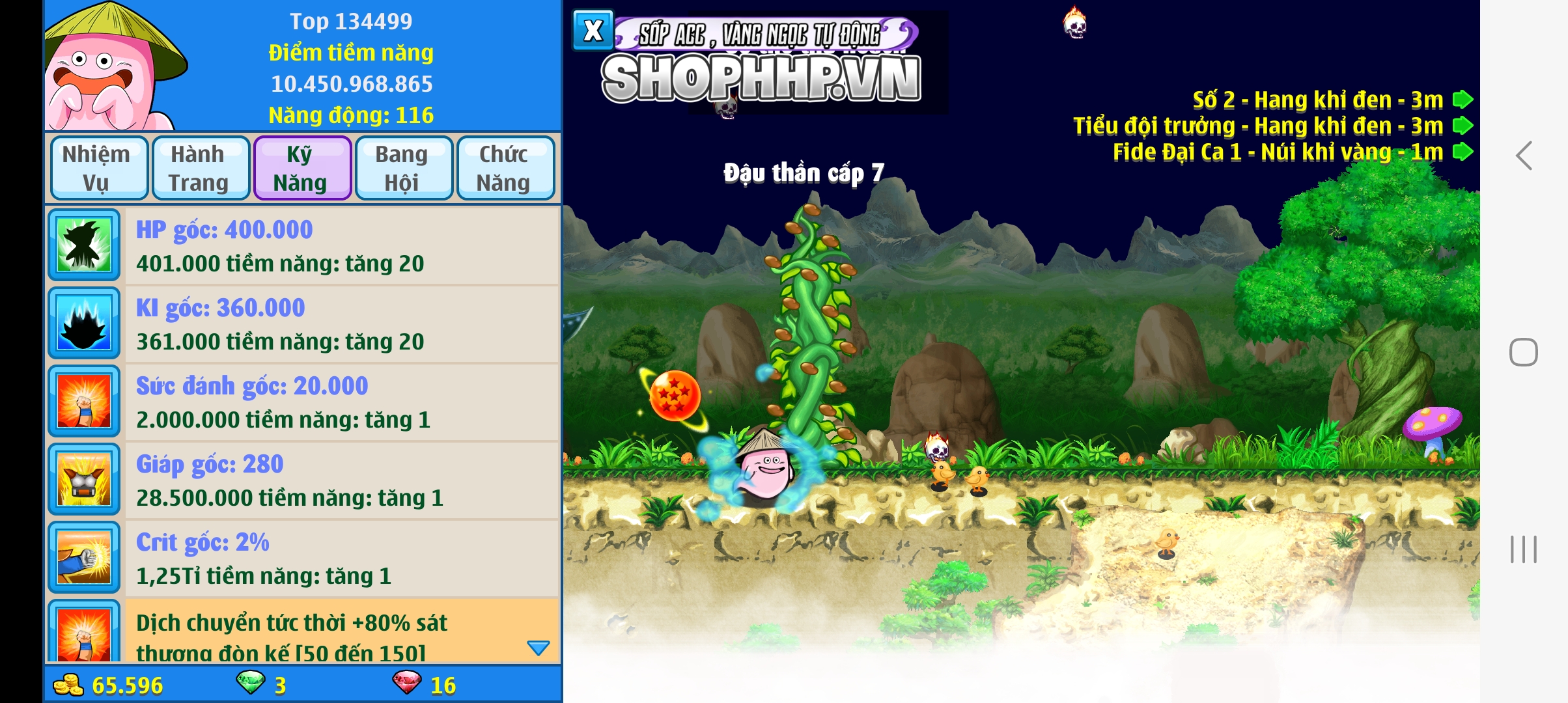 Nick Ngọc Rồng Online VIP giá rẻ, NickDaoquan.Vn, Shop Nick Ngọc Rồng