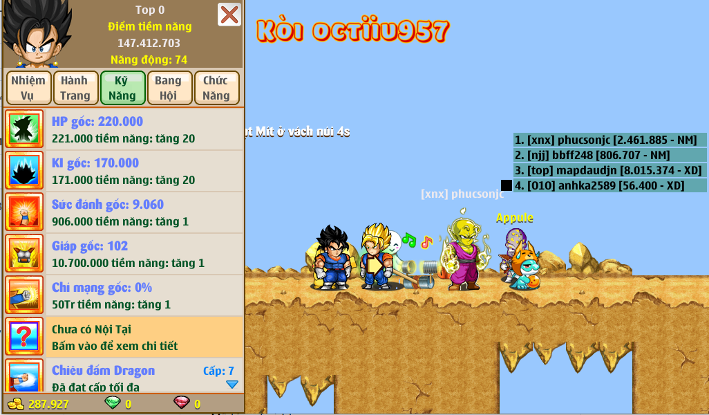 Nick Ngọc Rồng Online VIP giá rẻ, NickDaoQuan.Com, Shop Nick Ngọc Rồng