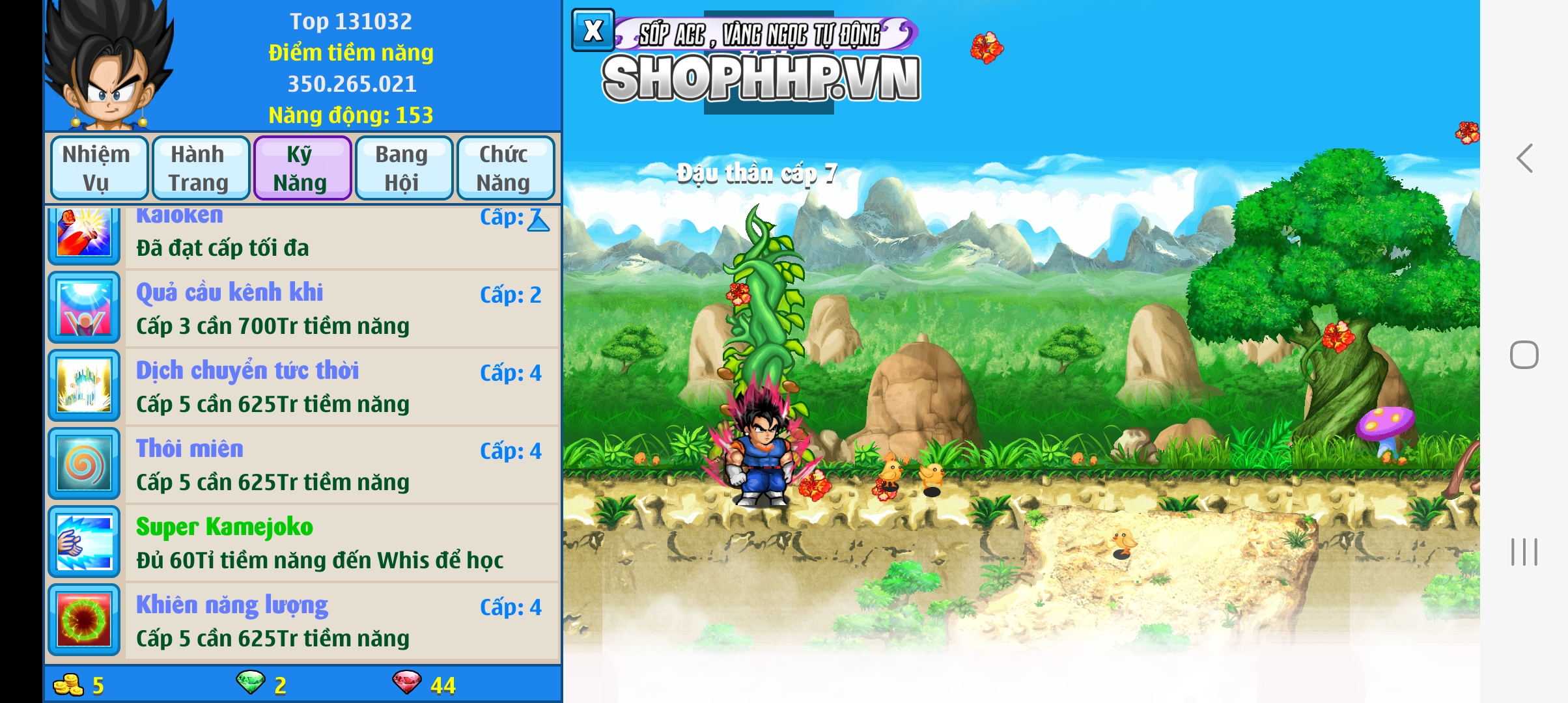 Nick Ngọc Rồng Online VIP giá rẻ, NickDaoquan.Vn, Shop Nick Ngọc Rồng