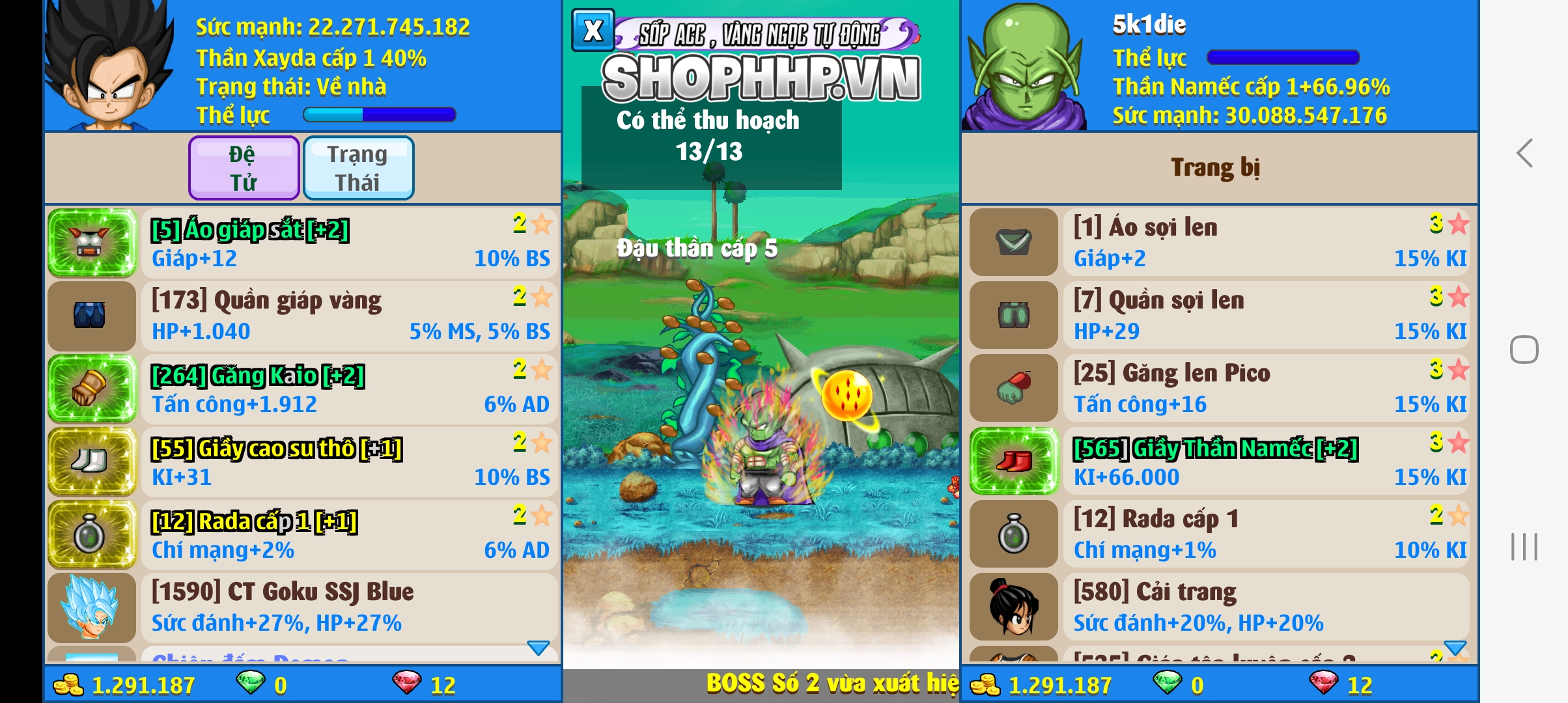 Nick Ngọc Rồng Online VIP giá rẻ, NickDaoquan.Vn, Shop Nick Ngọc Rồng