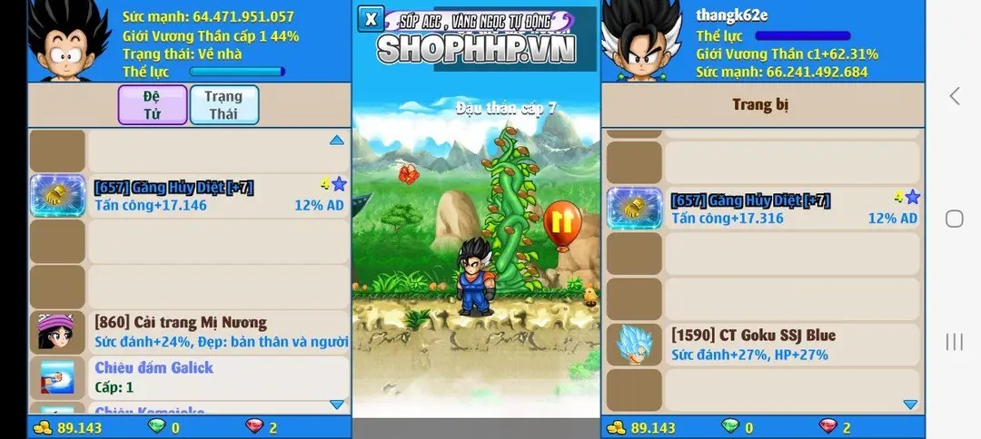 Nick Ngọc Rồng Online VIP giá rẻ, NickDaoquan.Vn, Shop Nick Ngọc Rồng