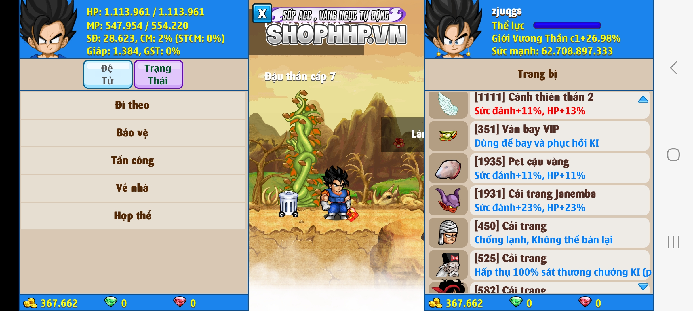 Nick Ngọc Rồng Online VIP giá rẻ, NickDaoquan.Vn, Shop Nick Ngọc Rồng