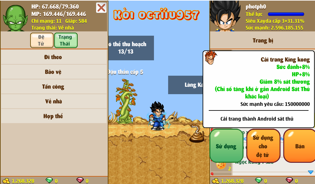 Nick Ngọc Rồng Online VIP giá rẻ, NickDaoquan.Vn, Shop Nick Ngọc Rồng