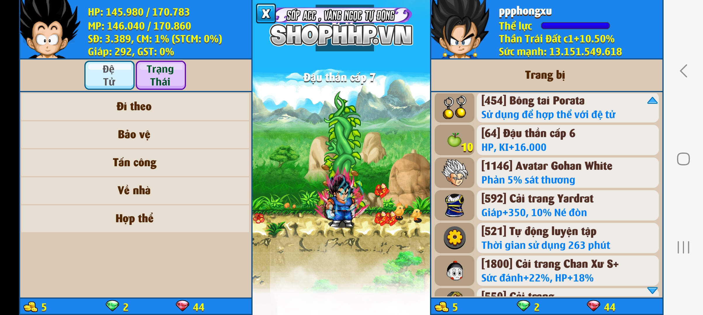 Nick Ngọc Rồng Online VIP giá rẻ, NickDaoquan.Vn, Shop Nick Ngọc Rồng