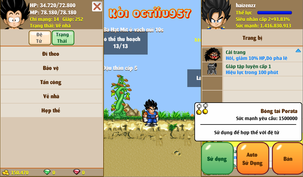 Nick Ngọc Rồng Online VIP giá rẻ, NickDaoquan.Vn, Shop Nick Ngọc Rồng