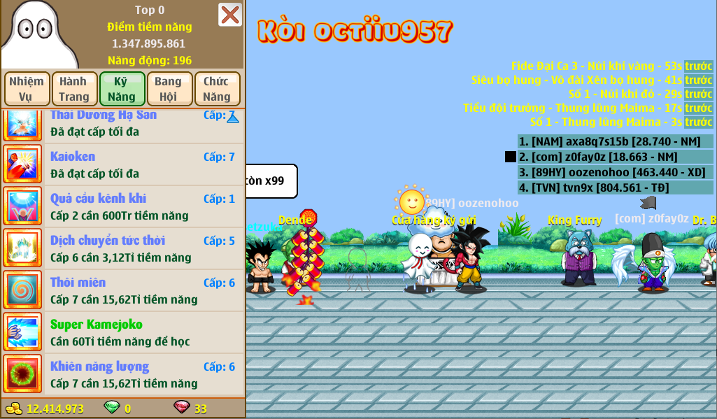 Nick Ngọc Rồng Online VIP giá rẻ, NickDaoquan.Vn, Shop Nick Ngọc Rồng
