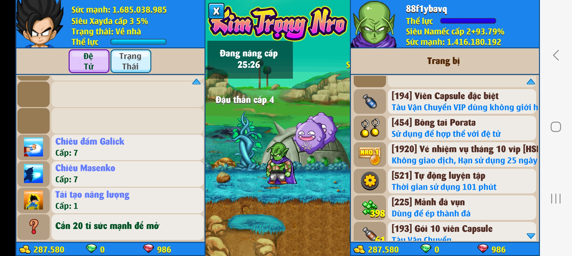 Nick Ngọc Rồng Online VIP giá rẻ, NickDaoquan.Vn, Shop Nick Ngọc Rồng