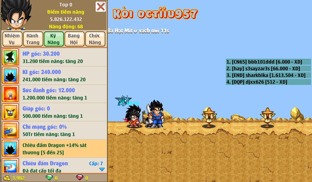 Nick Ngọc Rồng Online VIP giá rẻ, NickDaoQuan.Com, Shop Nick Ngọc Rồng