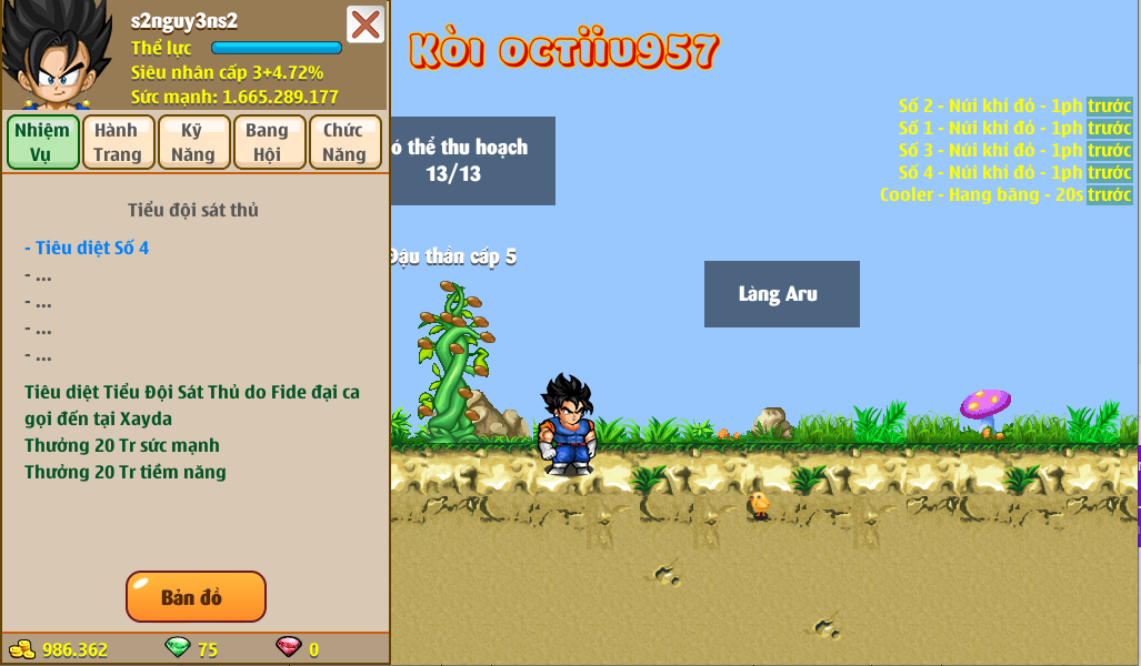 Nick Ngọc Rồng Online VIP giá rẻ, NickDaoquan.Vn, Shop Nick Ngọc Rồng