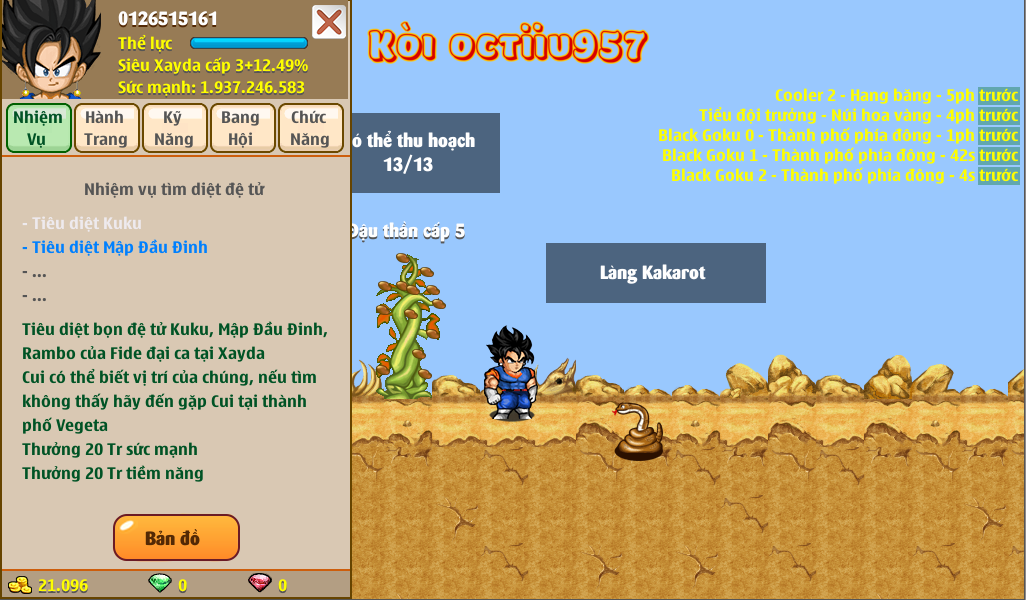 Nick Ngọc Rồng Online VIP giá rẻ, NickDaoquan.Vn, Shop Nick Ngọc Rồng