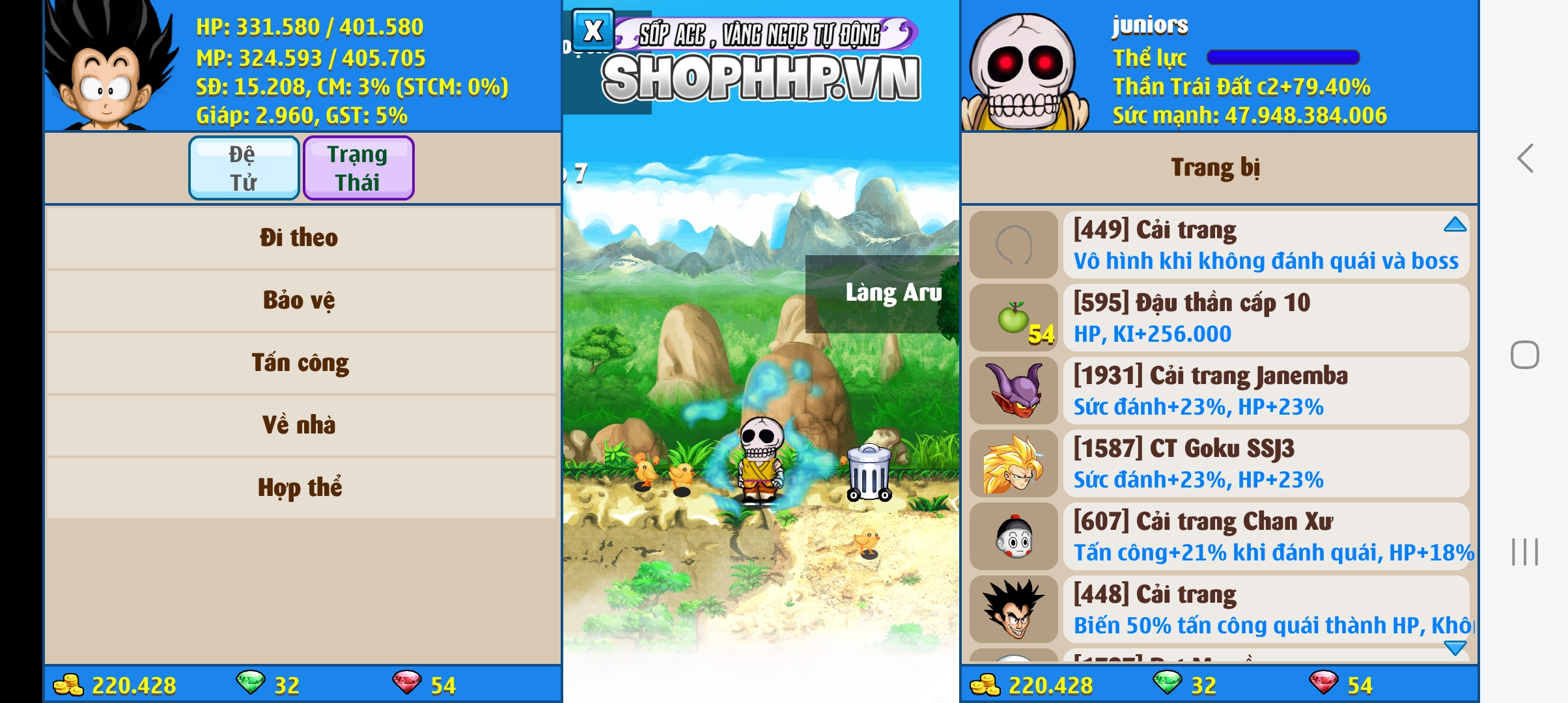 Nick Ngọc Rồng Online VIP giá rẻ, NickDaoquan.Vn, Shop Nick Ngọc Rồng