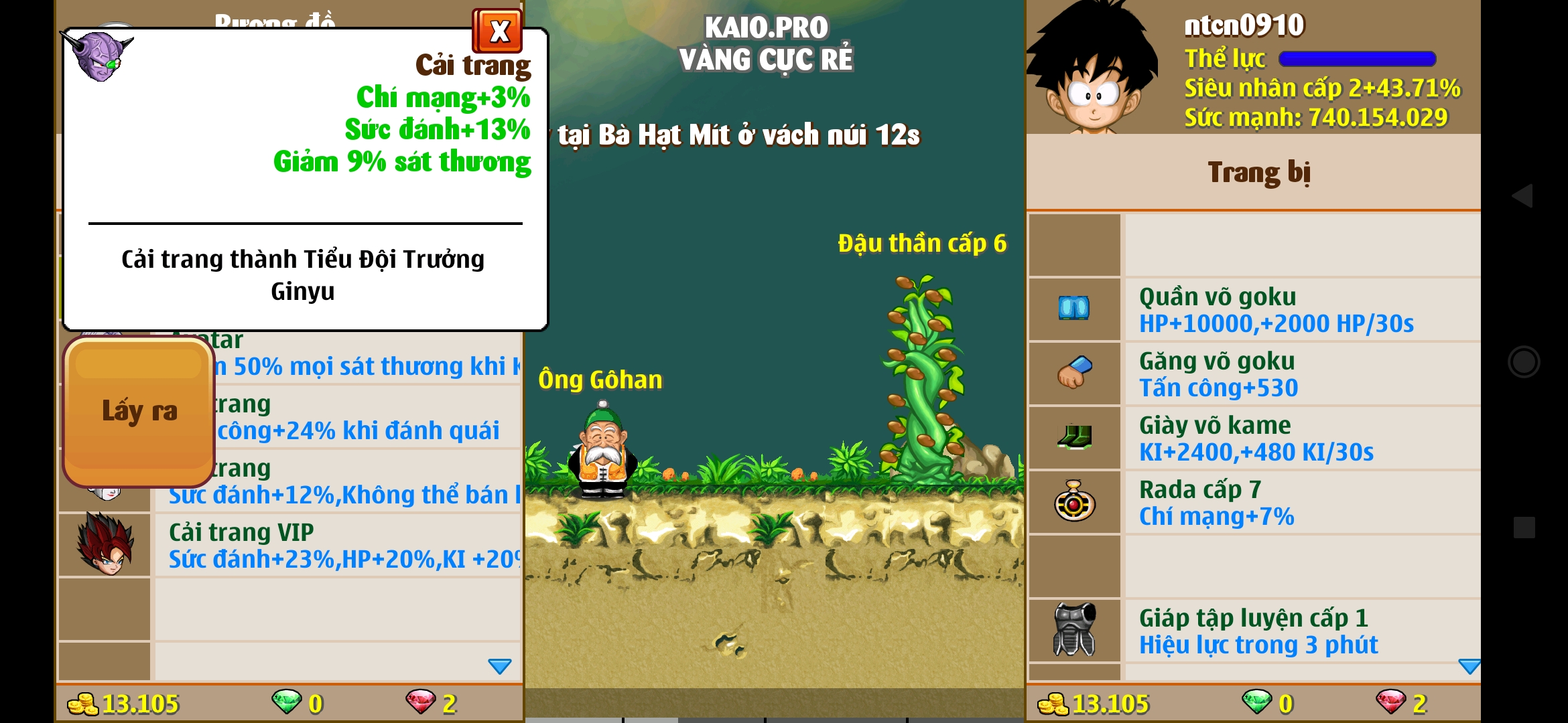 Nick Ngọc Rồng Online VIP giá rẻ, NickDaoquan.Vn, Shop Nick Ngọc Rồng