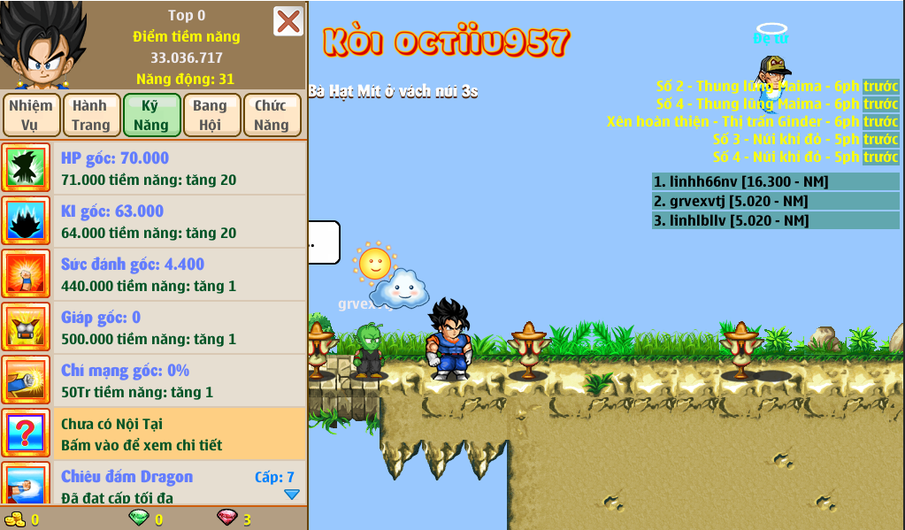 Nick Ngọc Rồng Online VIP giá rẻ, NickDaoquan.Vn, Shop Nick Ngọc Rồng