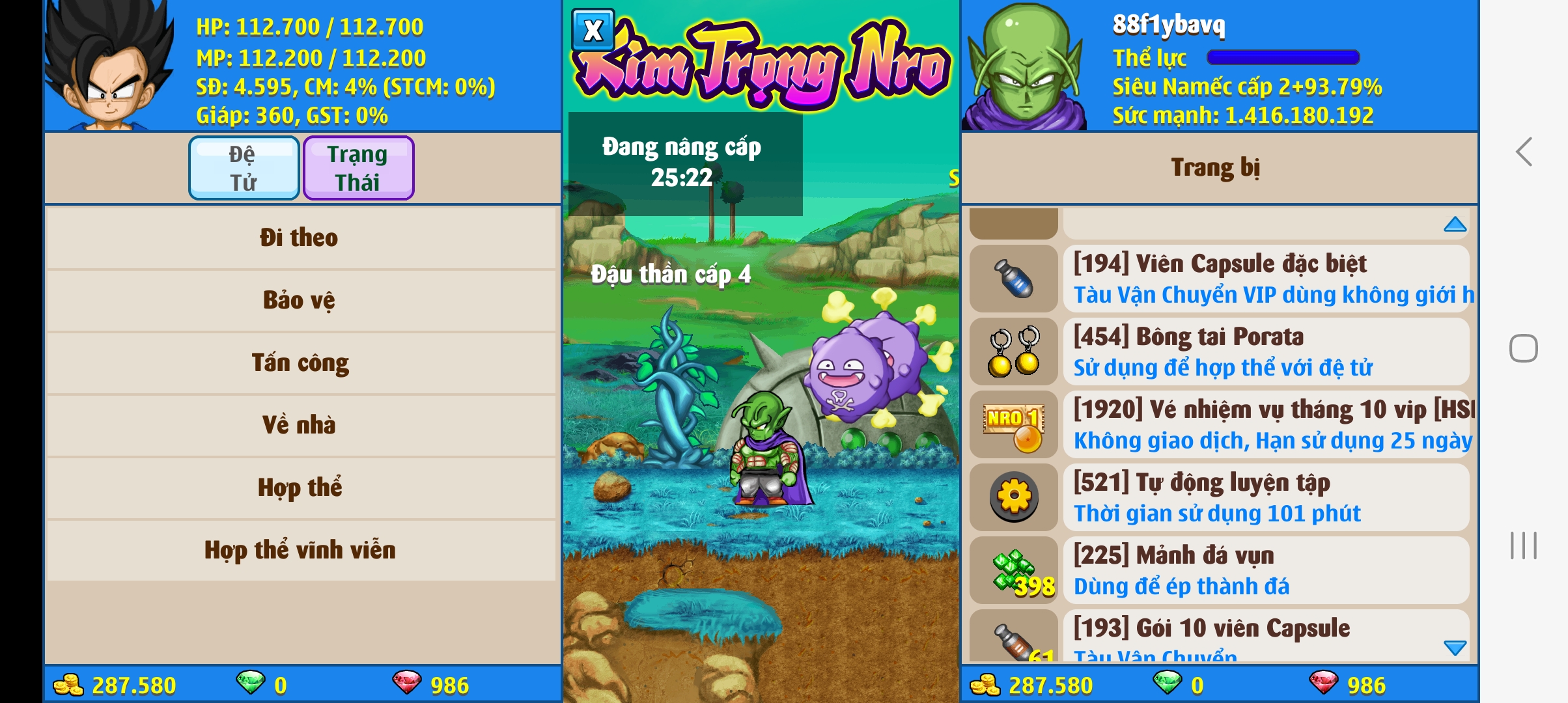Nick Ngọc Rồng Online VIP giá rẻ, NickDaoquan.Vn, Shop Nick Ngọc Rồng
