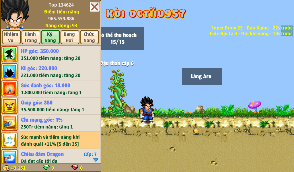 Nick Ngọc Rồng Online VIP giá rẻ, NickDaoquan.Vn, Shop Nick Ngọc Rồng