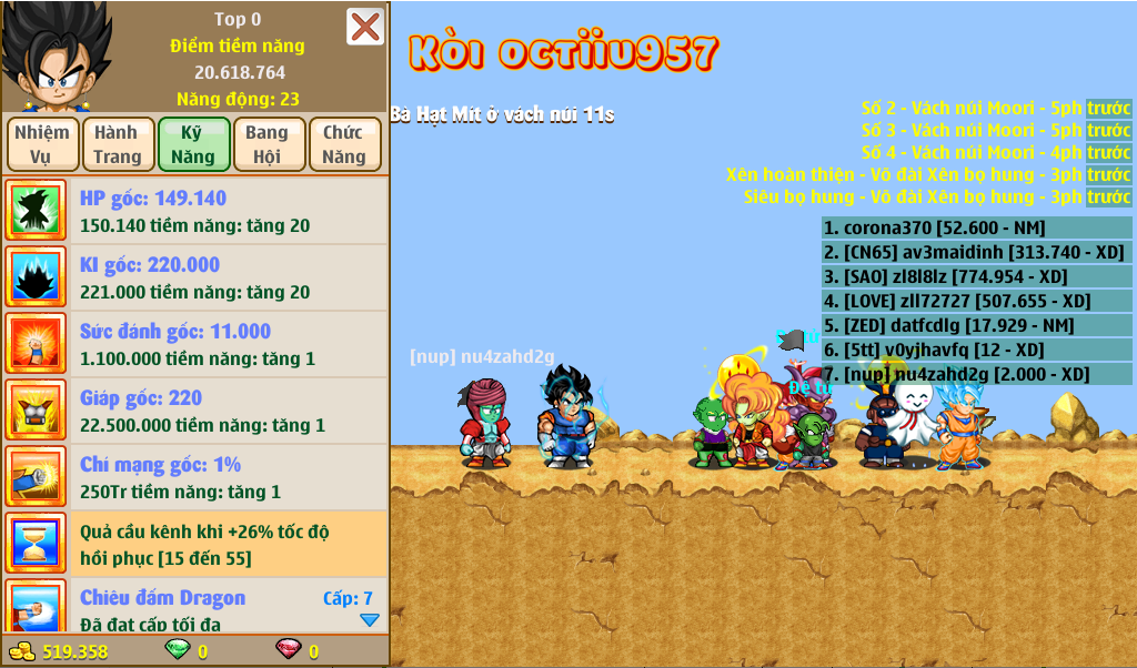 Nick Ngọc Rồng Online VIP giá rẻ, NickDaoQuan.Com, Shop Nick Ngọc Rồng