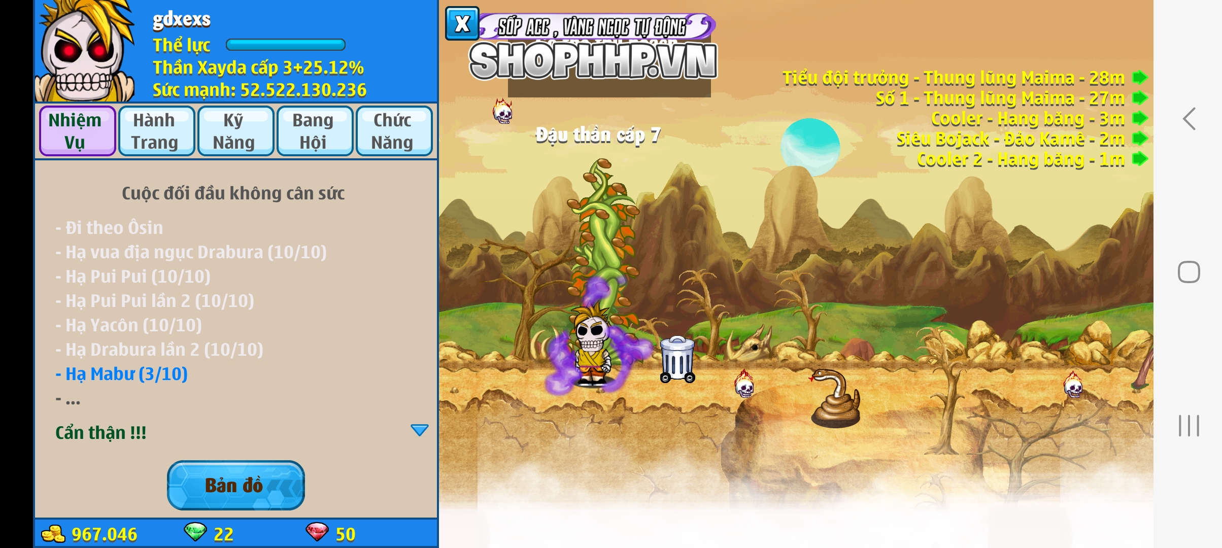 Nick Ngọc Rồng Online VIP giá rẻ, NickDaoquan.Vn, Shop Nick Ngọc Rồng