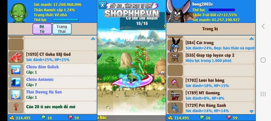 Nick Ngọc Rồng Online VIP giá rẻ, NickDaoquan.Vn, Shop Nick Ngọc Rồng