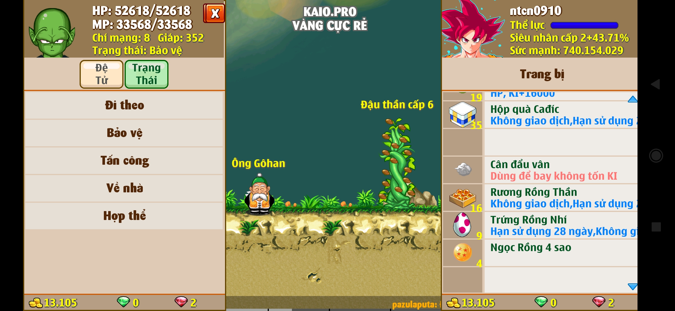 Nick Ngọc Rồng Online VIP giá rẻ, NickDaoquan.Vn, Shop Nick Ngọc Rồng