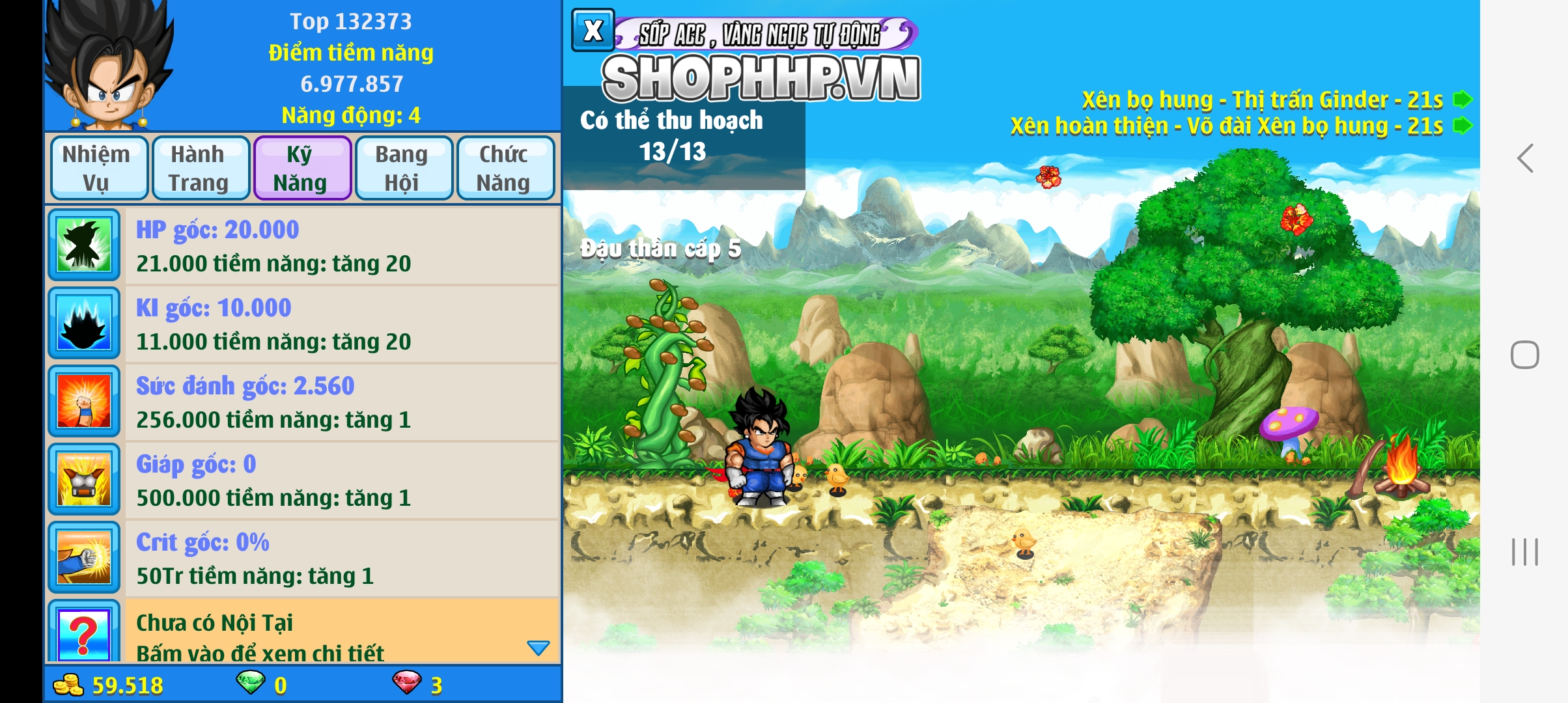 Nick Ngọc Rồng Online VIP giá rẻ, NickDaoquan.Vn, Shop Nick Ngọc Rồng