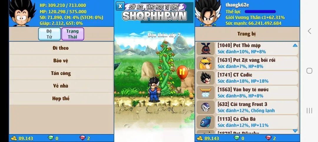 Nick Ngọc Rồng Online VIP giá rẻ, NickDaoquan.Vn, Shop Nick Ngọc Rồng