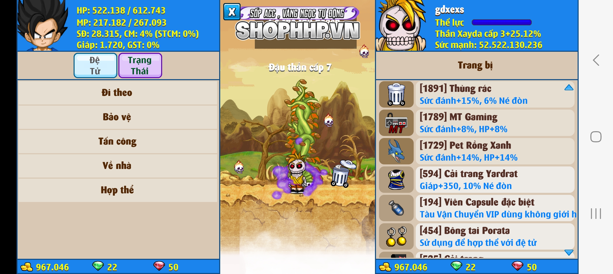 Nick Ngọc Rồng Online VIP giá rẻ, NickDaoquan.Vn, Shop Nick Ngọc Rồng