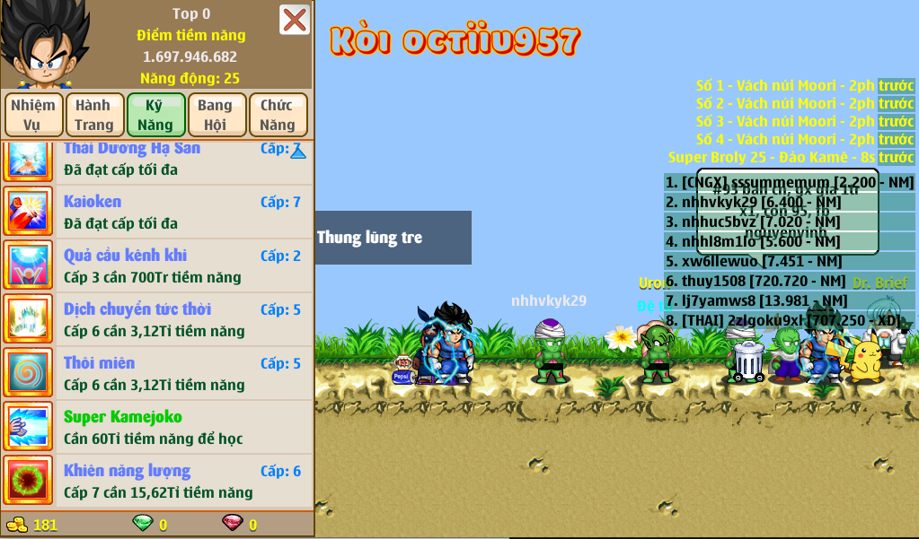 Nick Ngọc Rồng Online VIP giá rẻ, NickDaoquan.Vn, Shop Nick Ngọc Rồng