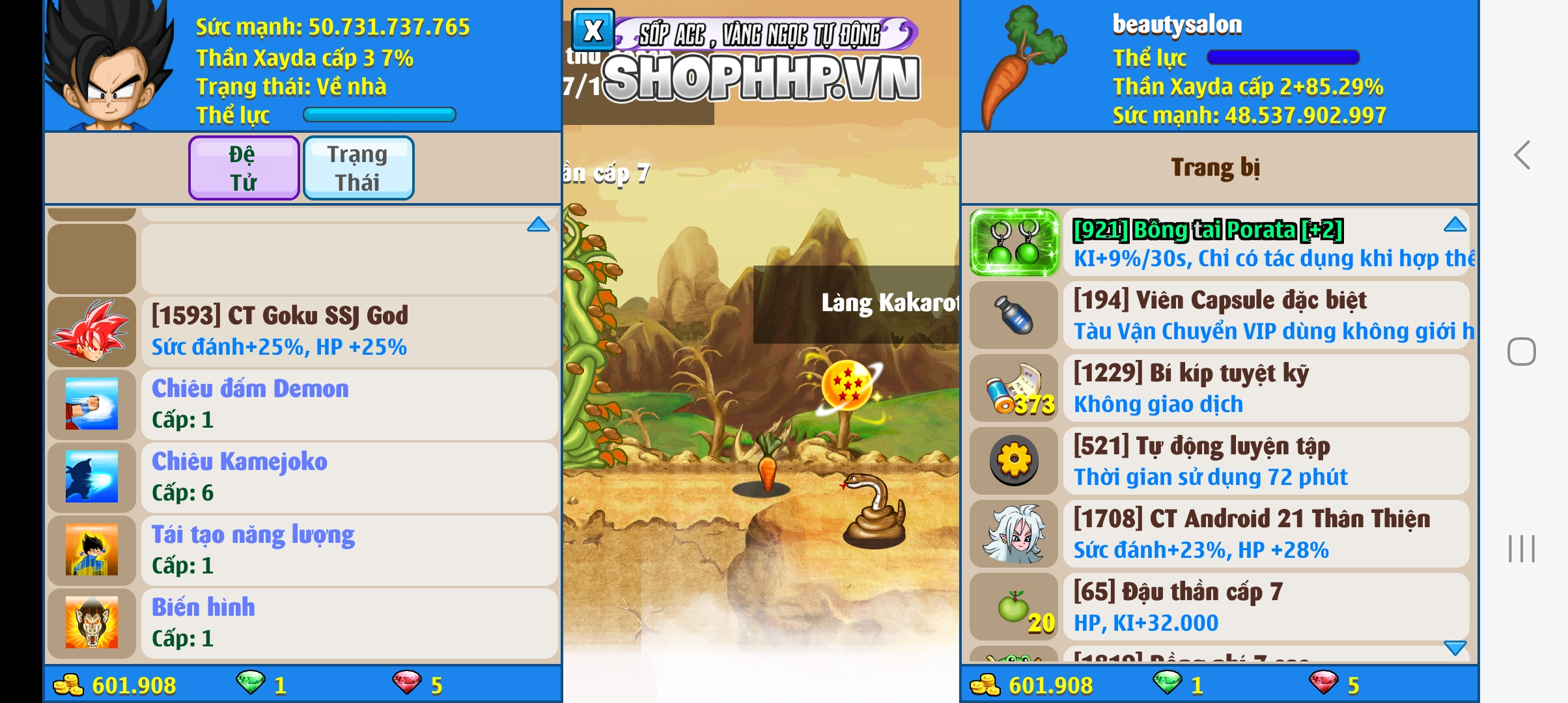 Nick Ngọc Rồng Online VIP giá rẻ, NickDaoQuan.Com, Shop Nick Ngọc Rồng