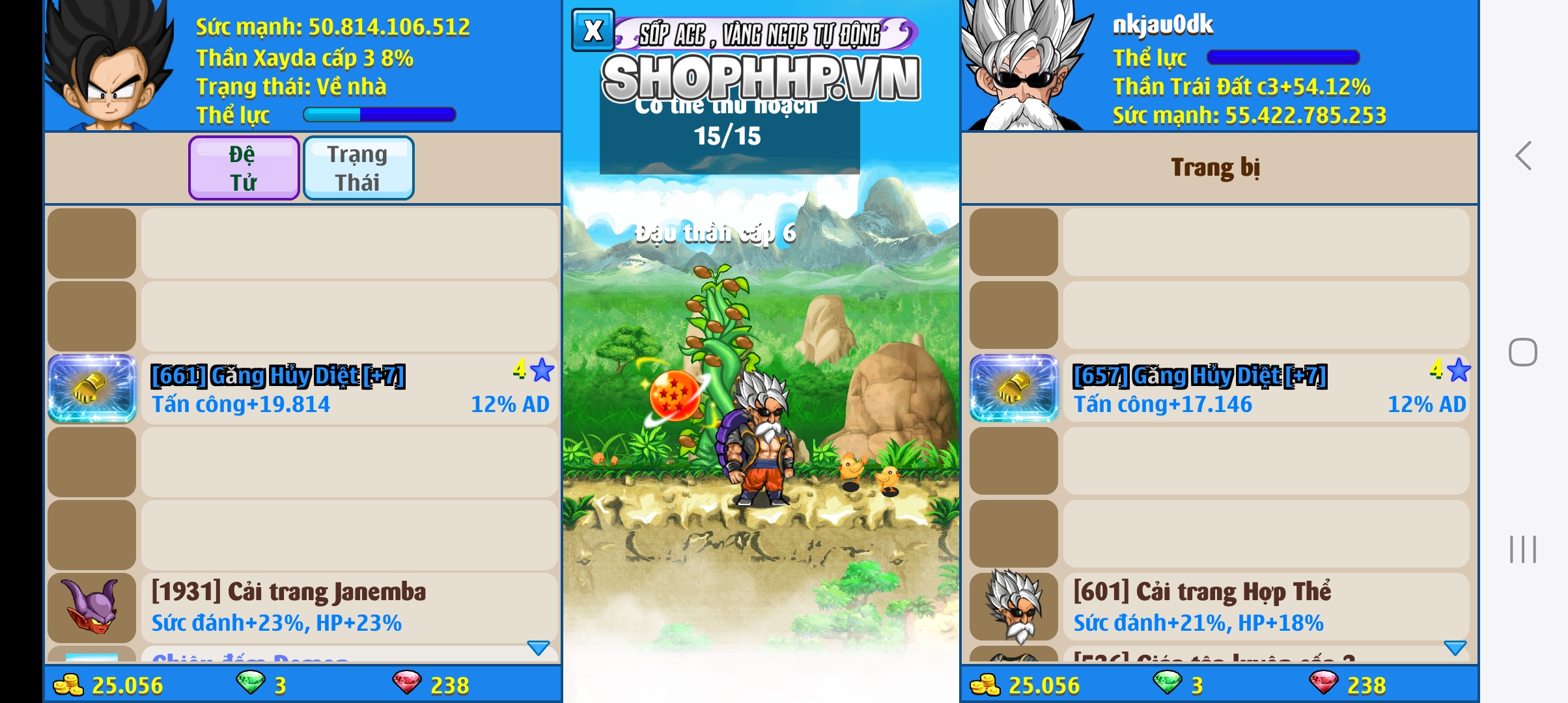 Nick Ngọc Rồng Online VIP giá rẻ, NickDaoQuan.Com, Shop Nick Ngọc Rồng