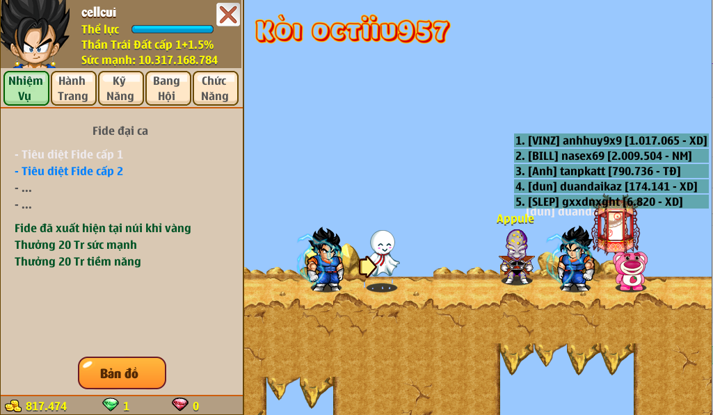 Nick Ngọc Rồng Online VIP giá rẻ, NickDaoQuan.Com, Shop Nick Ngọc Rồng