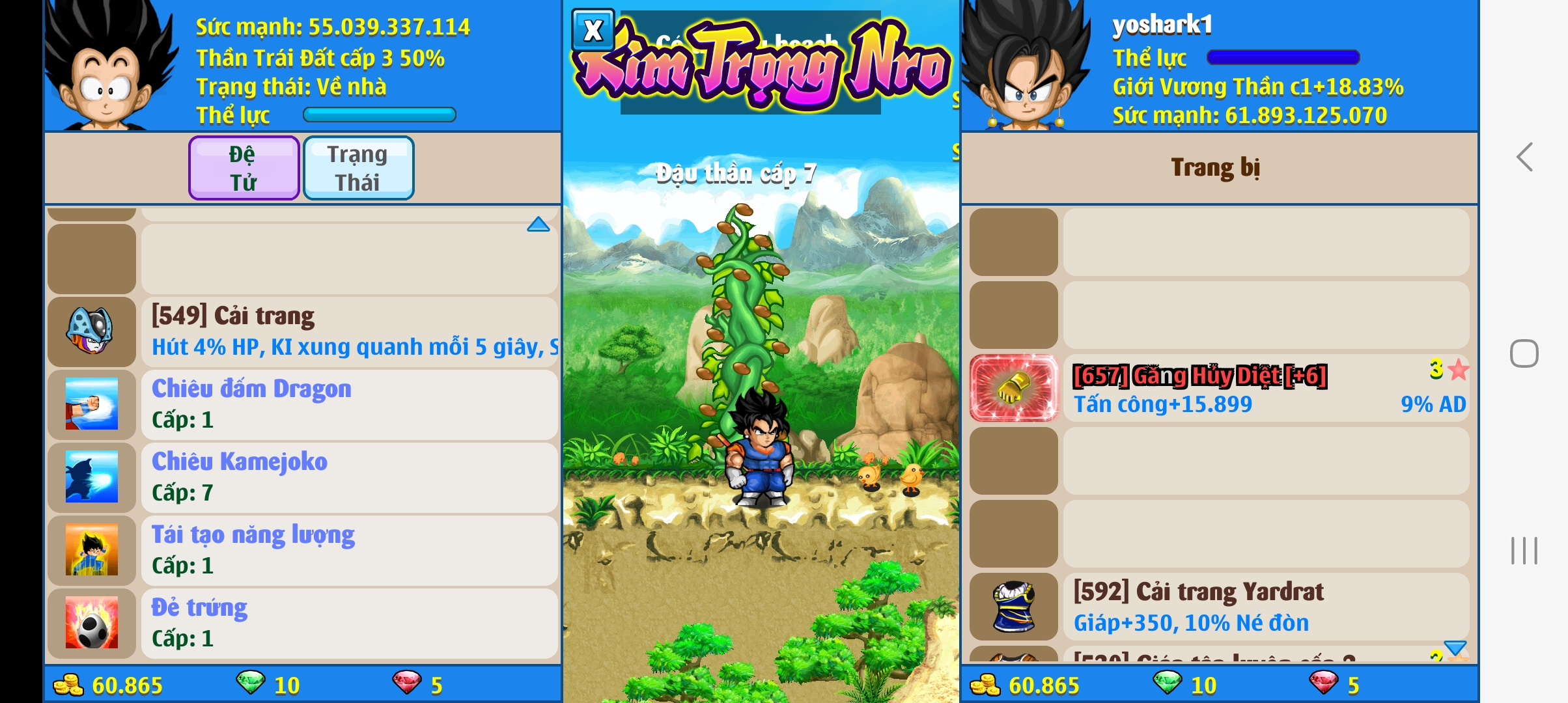 Nick Ngọc Rồng Online VIP giá rẻ, NickDaoquan.Vn, Shop Nick Ngọc Rồng