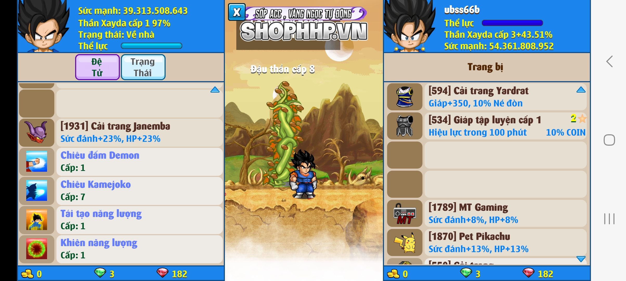 Nick Ngọc Rồng Online VIP giá rẻ, NickDaoquan.Vn, Shop Nick Ngọc Rồng