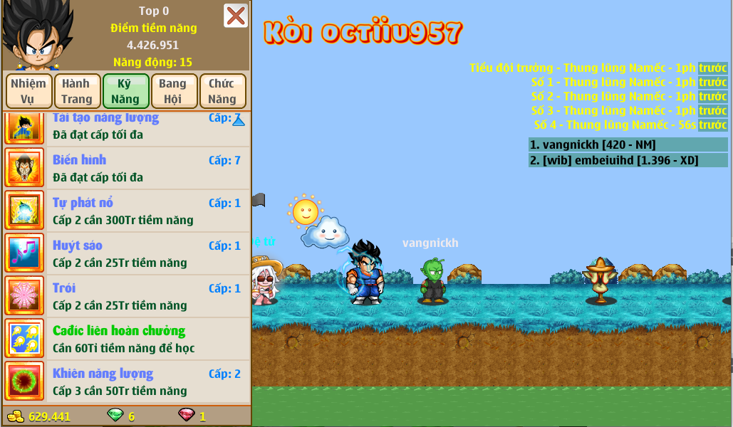 Nick Ngọc Rồng Online VIP giá rẻ, NickDaoquan.Vn, Shop Nick Ngọc Rồng