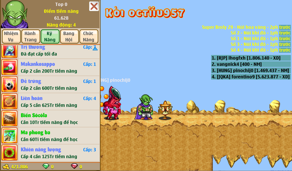 Nick Ngọc Rồng Online VIP giá rẻ, NickDaoquan.Vn, Shop Nick Ngọc Rồng