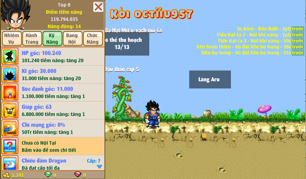 Nick Ngọc Rồng Online VIP giá rẻ, NickDaoquan.Vn, Shop Nick Ngọc Rồng