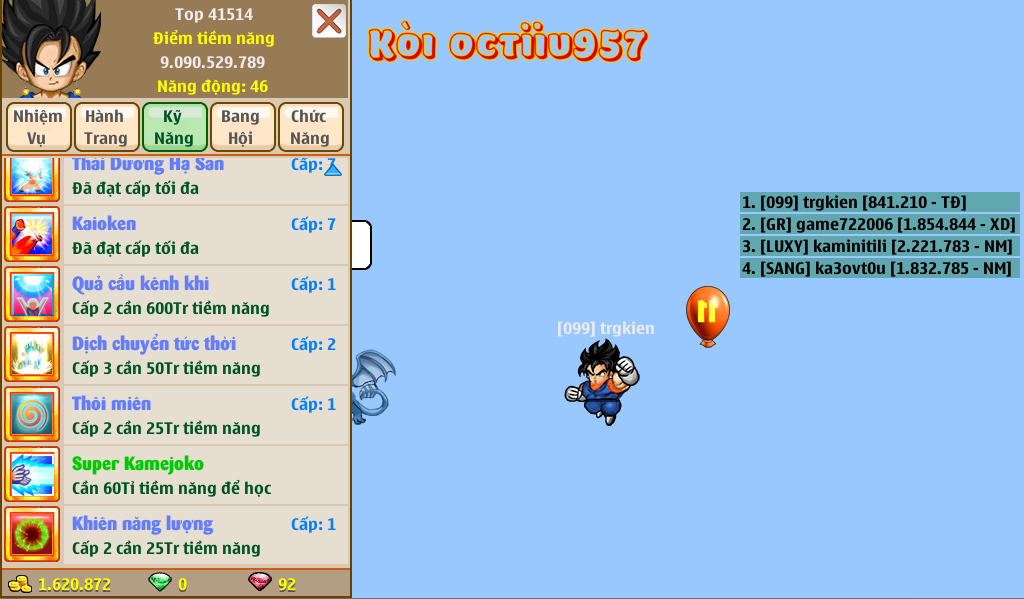 Nick Ngọc Rồng Online VIP giá rẻ, NickDaoQuan.Com, Shop Nick Ngọc Rồng