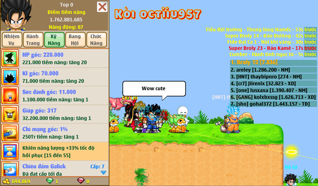 Nick Ngọc Rồng Online VIP giá rẻ, NickDaoQuan.Com, Shop Nick Ngọc Rồng