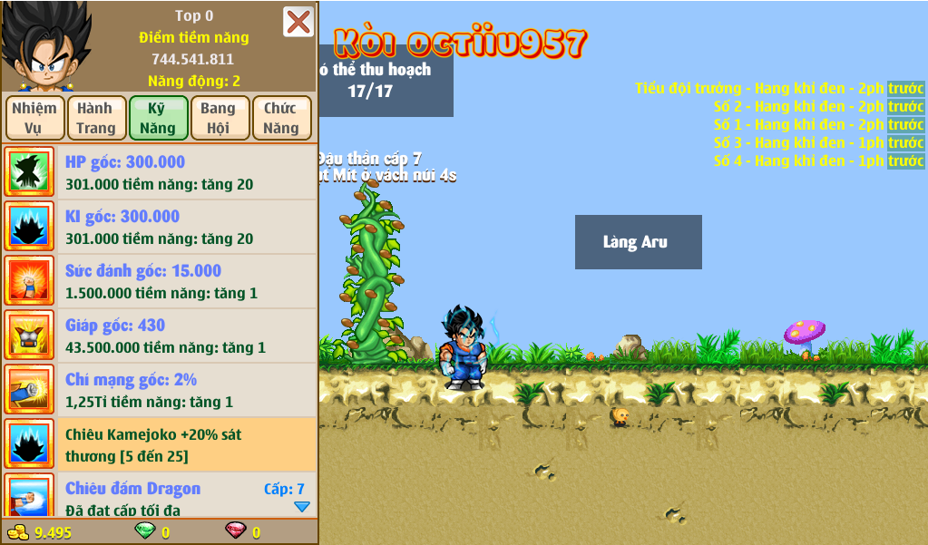 Nick Ngọc Rồng Online VIP giá rẻ, NickDaoquan.Vn, Shop Nick Ngọc Rồng