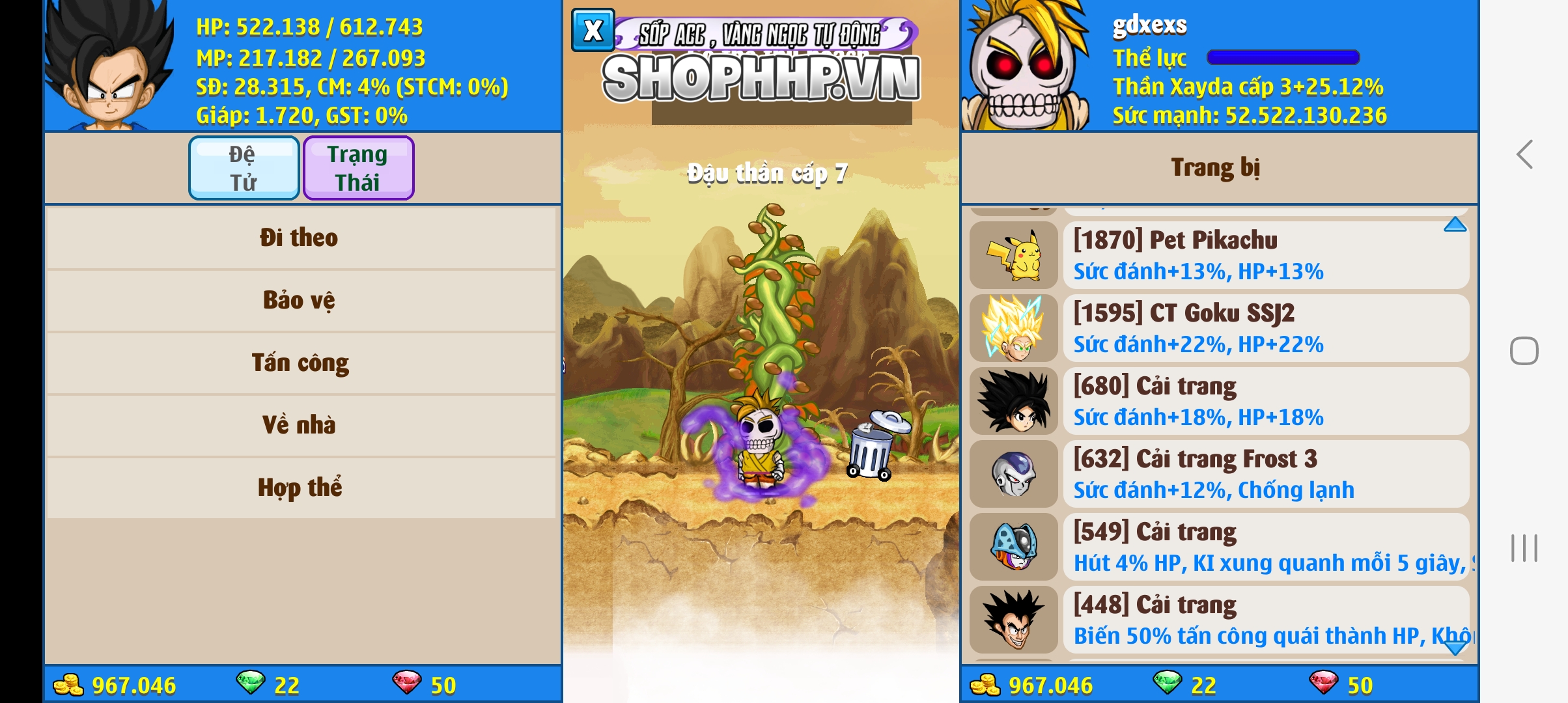 Nick Ngọc Rồng Online VIP giá rẻ, NickDaoquan.Vn, Shop Nick Ngọc Rồng