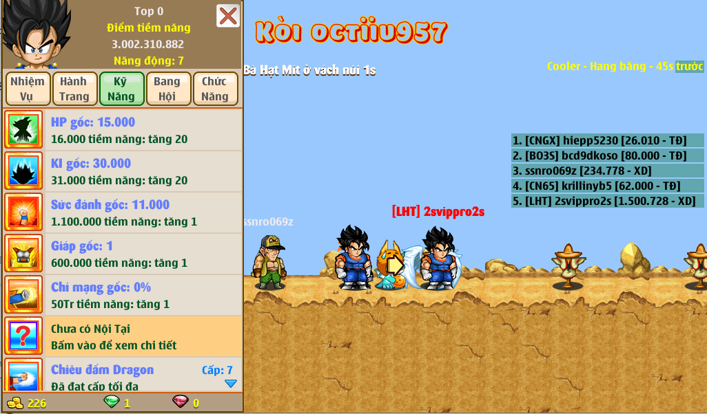 Nick Ngọc Rồng Online VIP giá rẻ, NickDaoQuan.Com, Shop Nick Ngọc Rồng