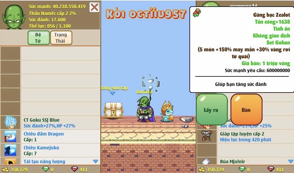 Nick Ngọc Rồng Online VIP giá rẻ, NickDaoquan.Vn, Shop Nick Ngọc Rồng