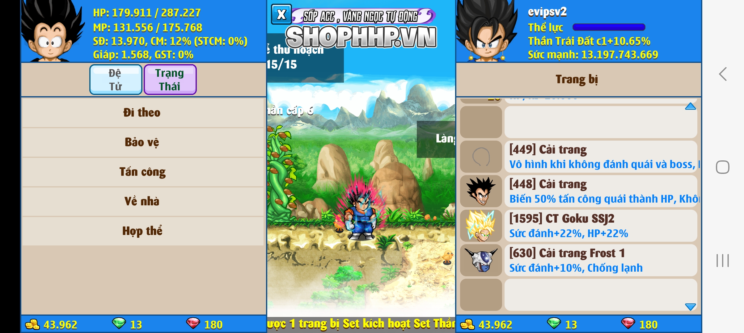 Nick Ngọc Rồng Online VIP giá rẻ, NickDaoquan.Vn, Shop Nick Ngọc Rồng