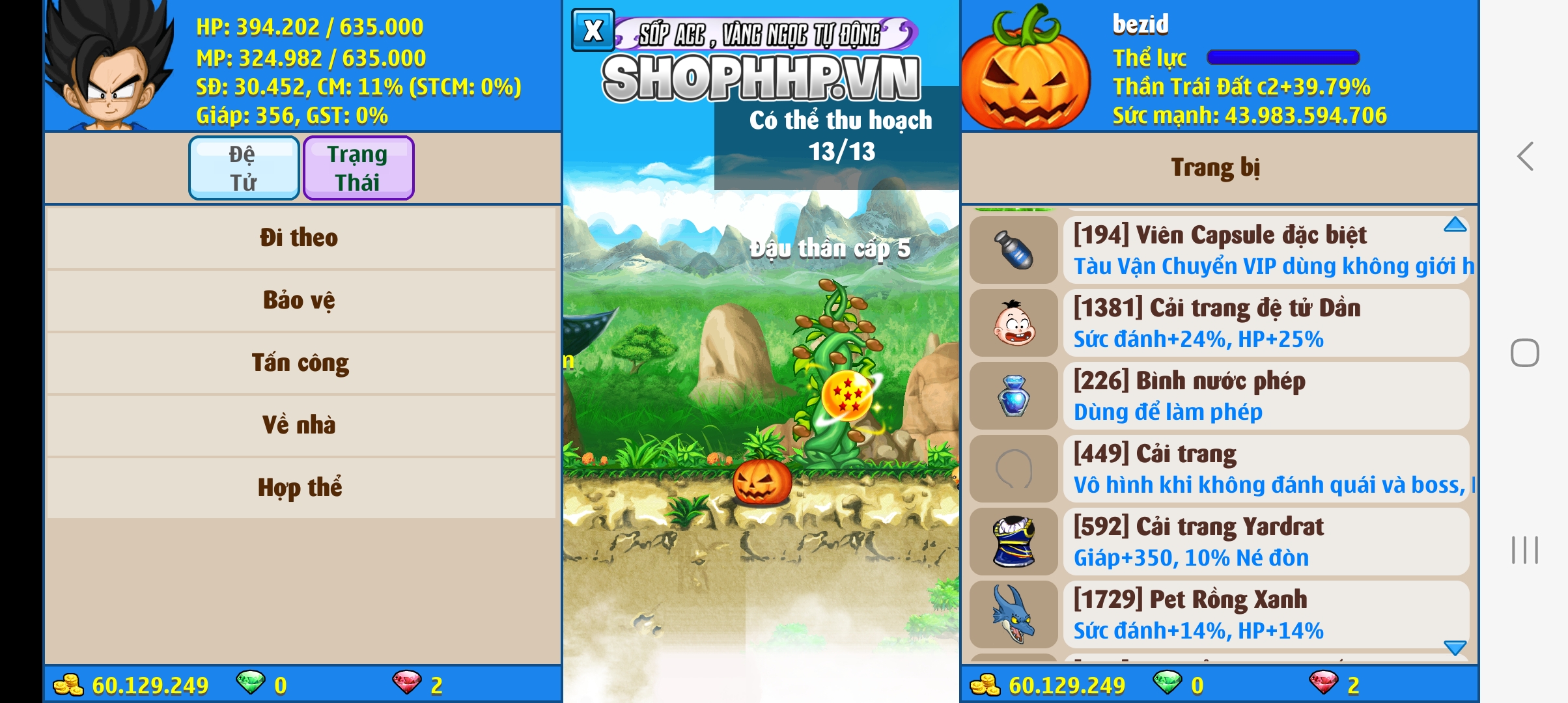 Nick Ngọc Rồng Online VIP giá rẻ, NickDaoquan.Vn, Shop Nick Ngọc Rồng