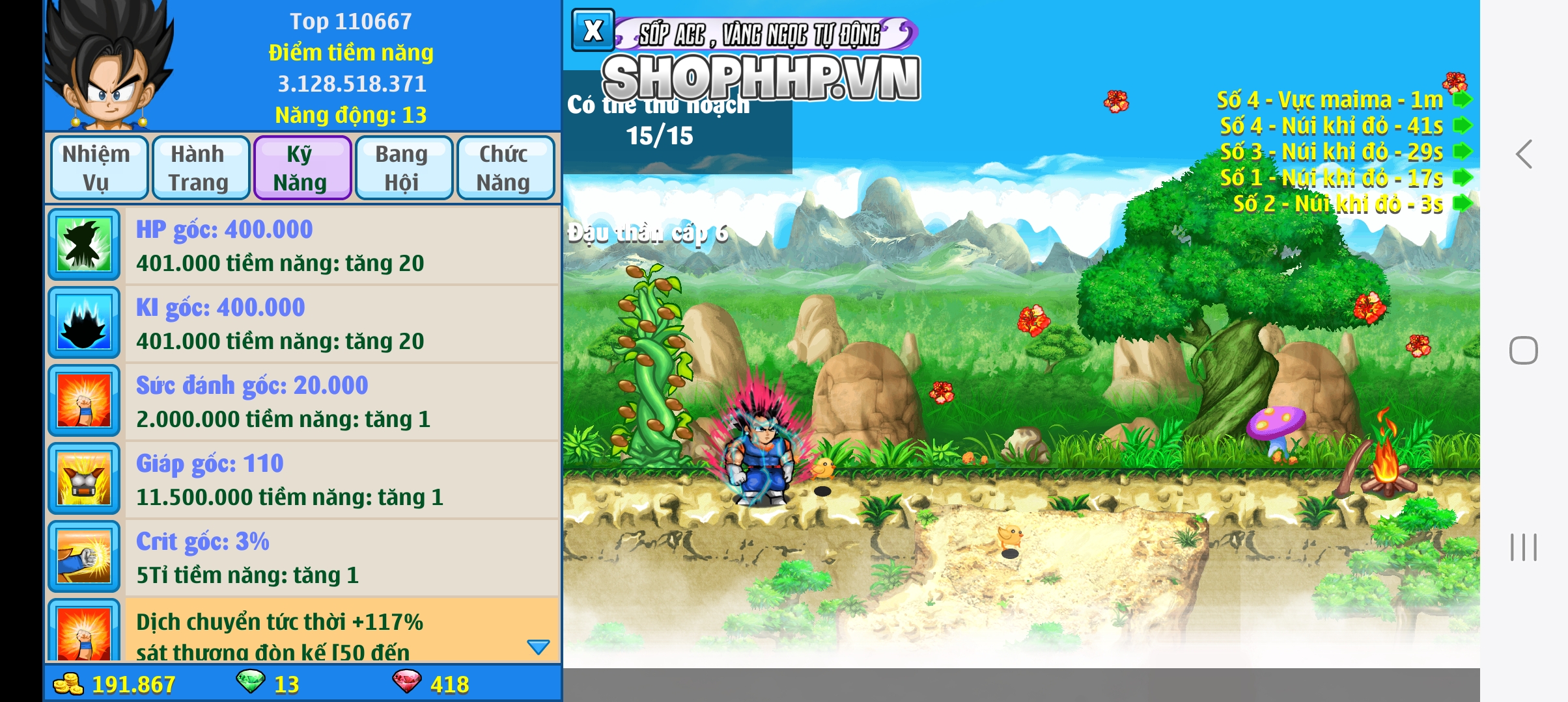 Nick Ngọc Rồng Online VIP giá rẻ, NickDaoQuan.Com, Shop Nick Ngọc Rồng