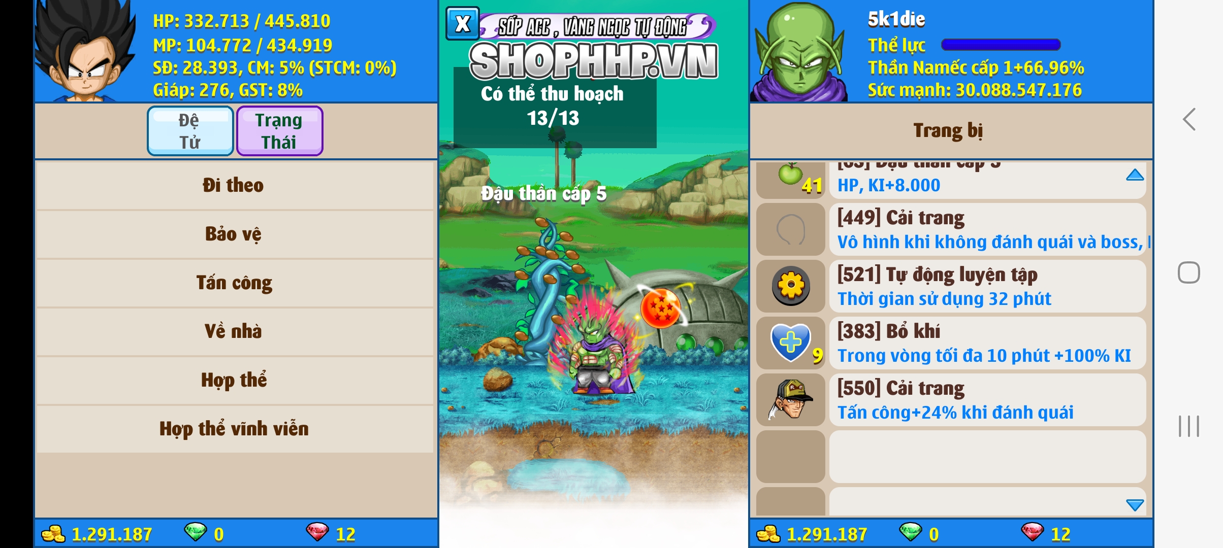 Nick Ngọc Rồng Online VIP giá rẻ, NickDaoquan.Vn, Shop Nick Ngọc Rồng