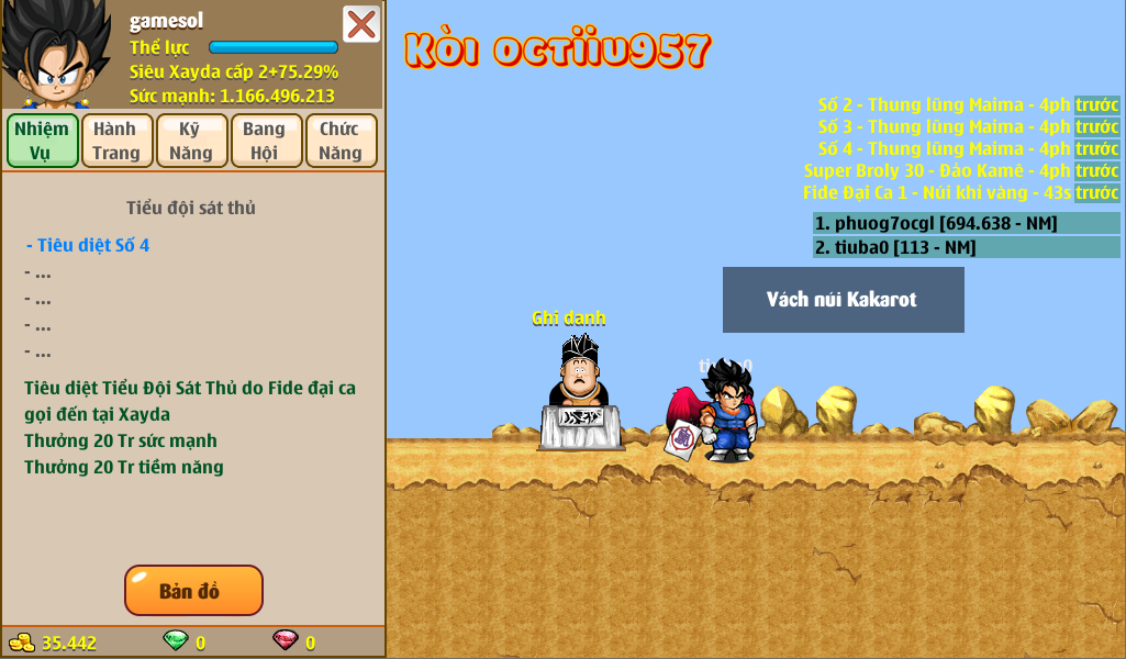 Nick Ngọc Rồng Online VIP giá rẻ, NickDaoquan.Vn, Shop Nick Ngọc Rồng