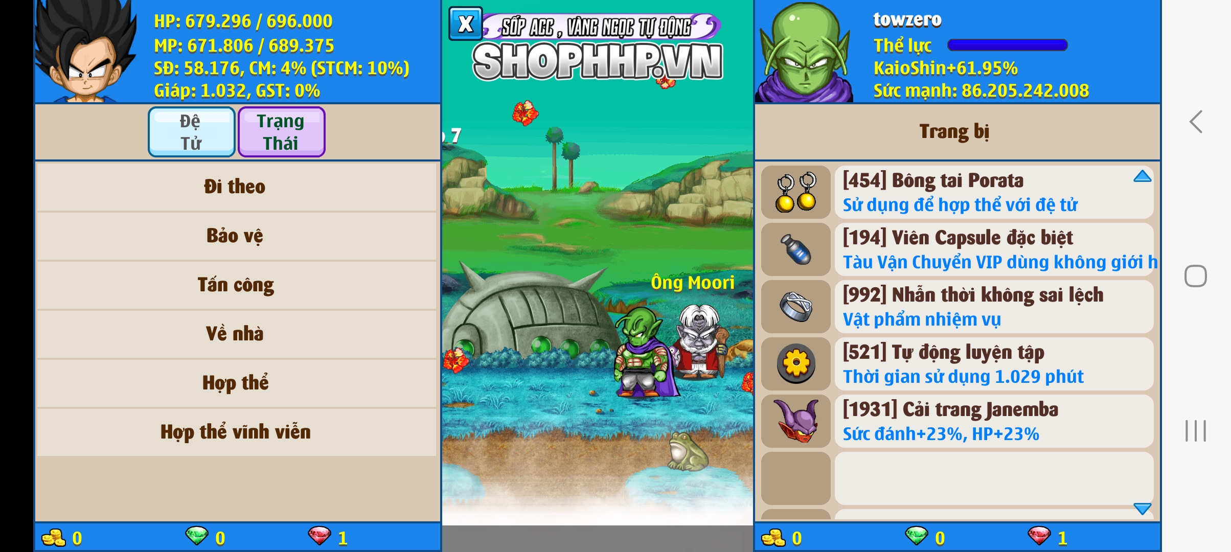 Nick Ngọc Rồng Online VIP giá rẻ, NickDaoQuan.Com, Shop Nick Ngọc Rồng