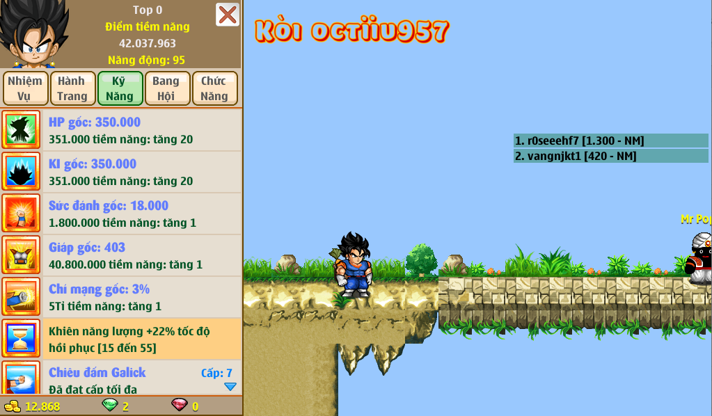 Nick Ngọc Rồng Online VIP giá rẻ, NickDaoquan.Vn, Shop Nick Ngọc Rồng