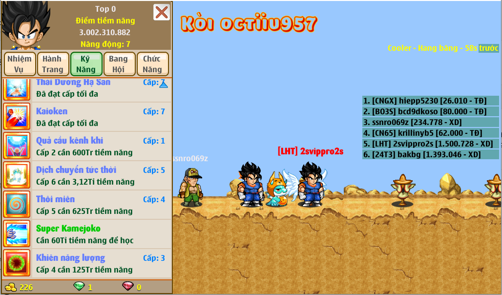 Nick Ngọc Rồng Online VIP giá rẻ, NickDaoQuan.Com, Shop Nick Ngọc Rồng